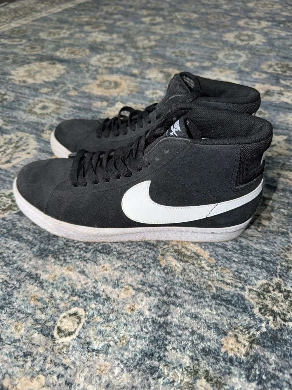 Nike Black and White Blazer Mid Sneakers